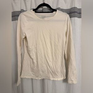 Merona Women's Ivory Long Sleeve Tee